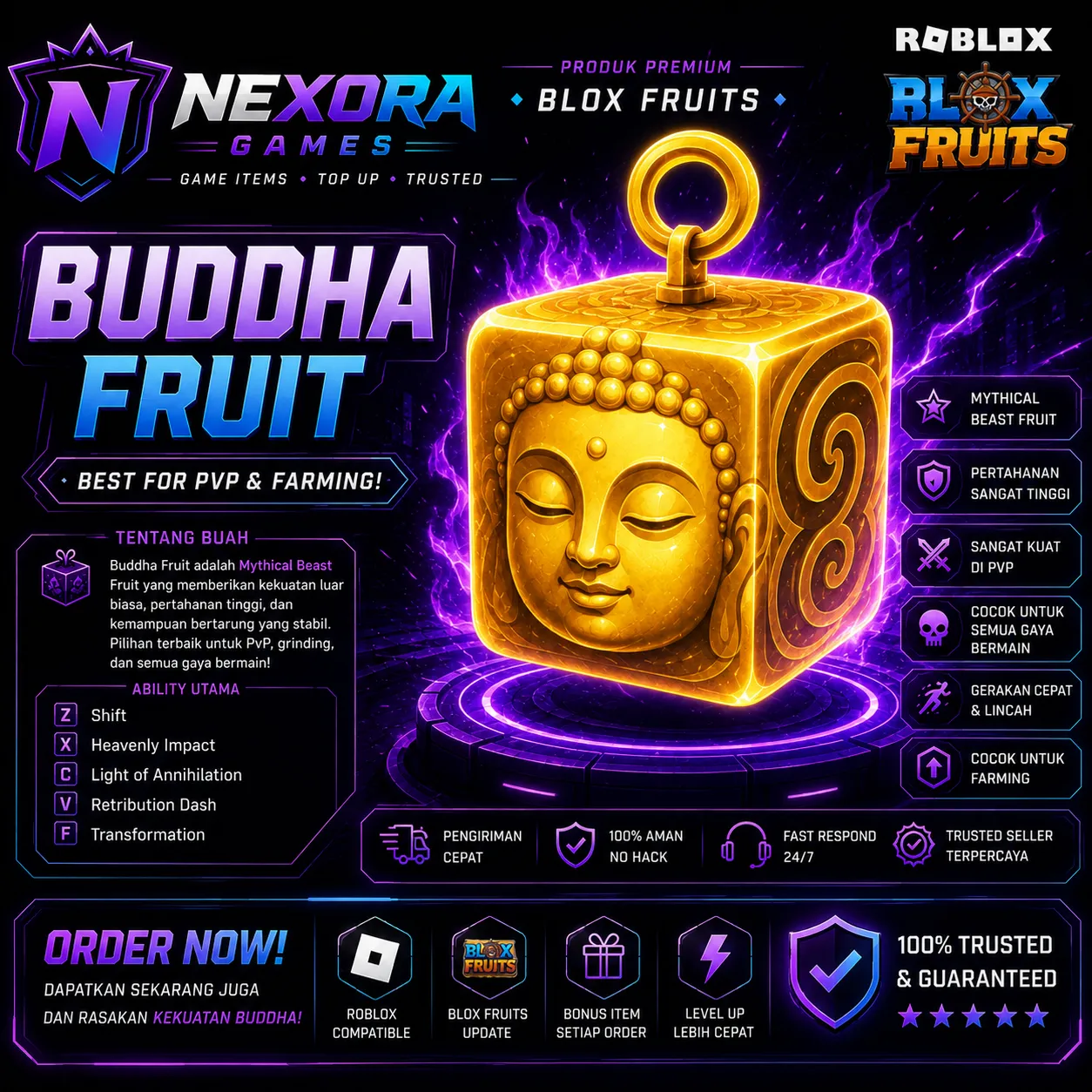 🧘 Buddha Fruit Blox Fruits – Mythical Beast | Nexora Games