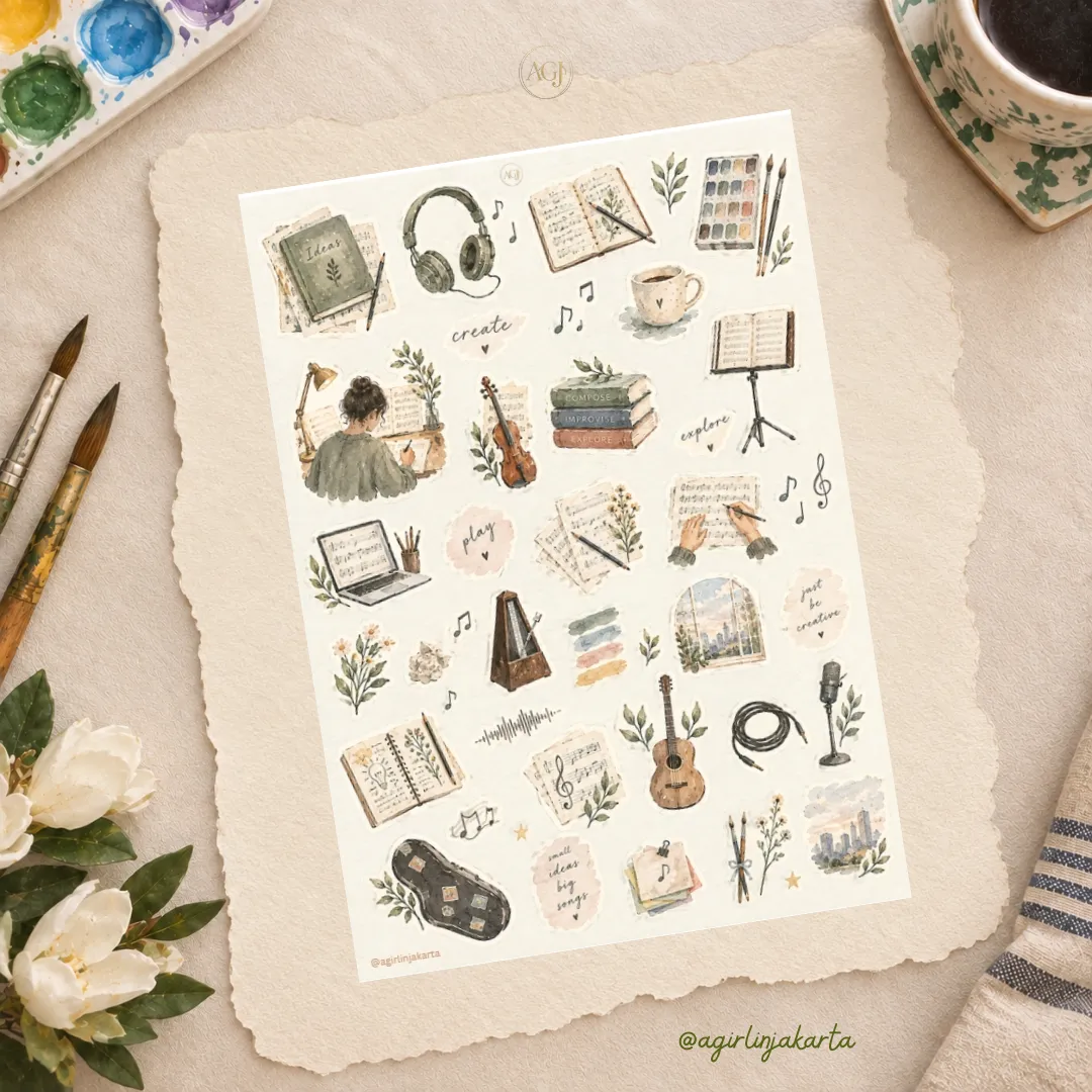Music Creativity Stickers Sheet
