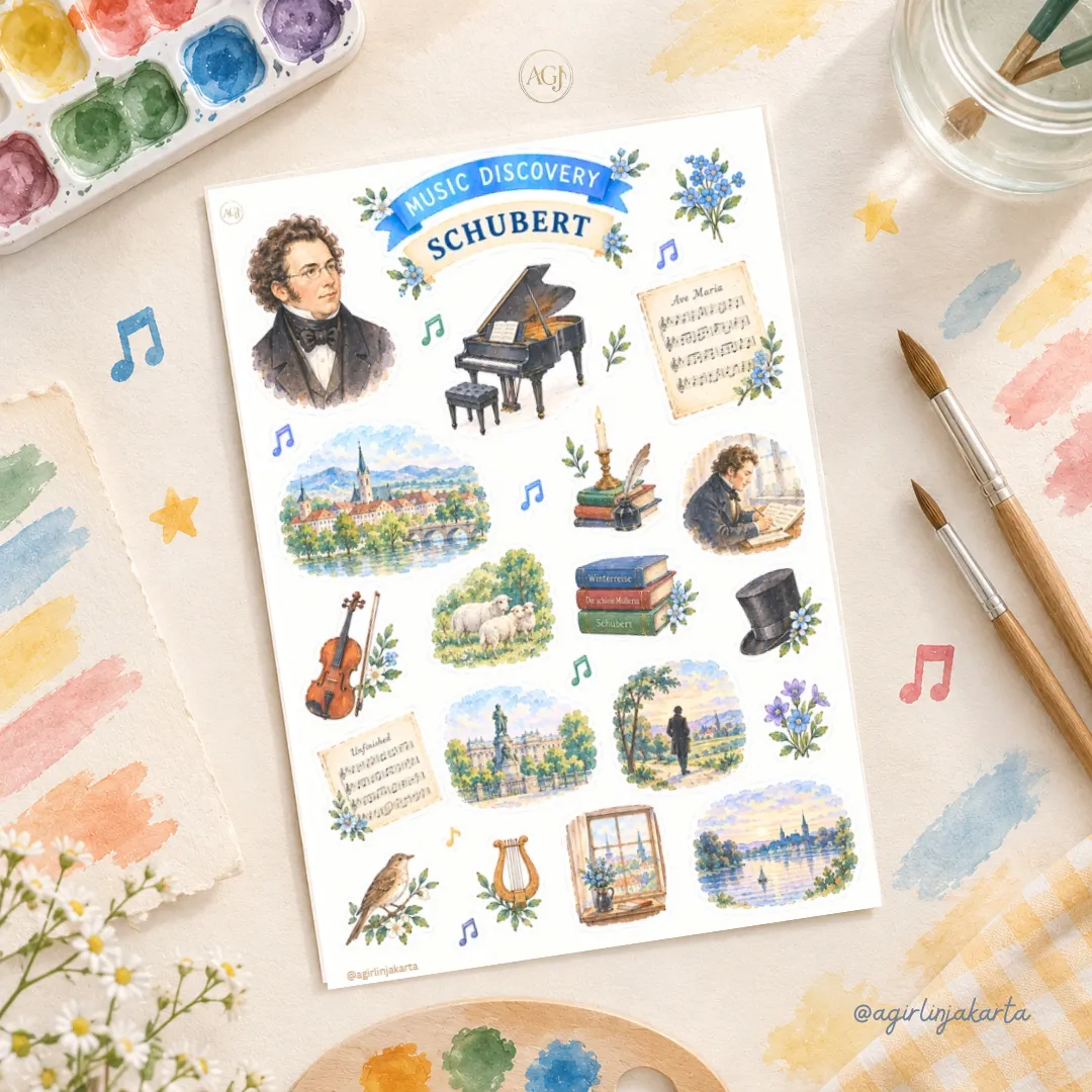 Schubert Stickers Sheet