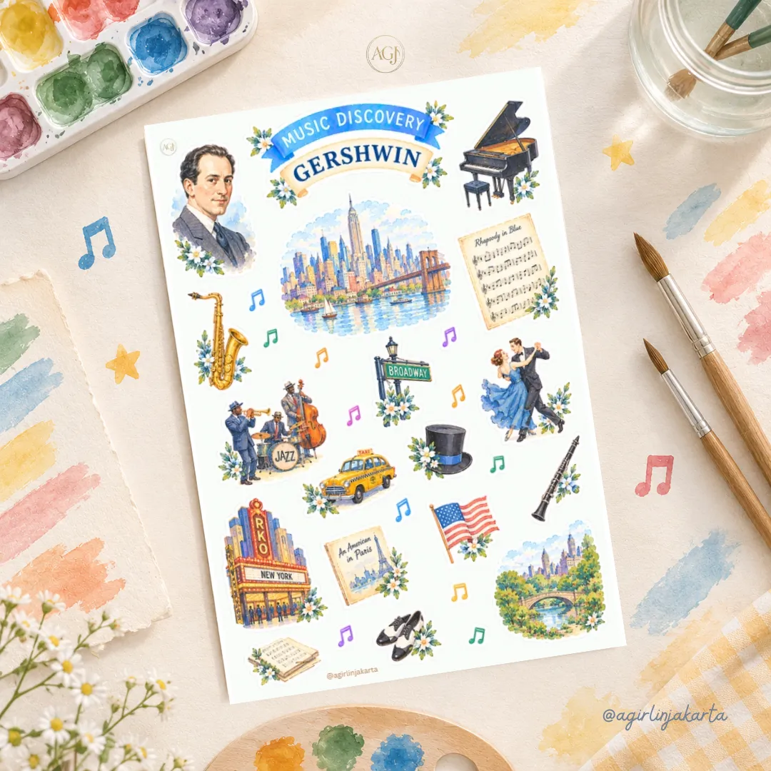 Gershwin Stickers Sheet