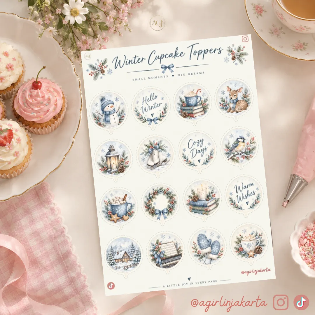Winter Cupcake Toppers