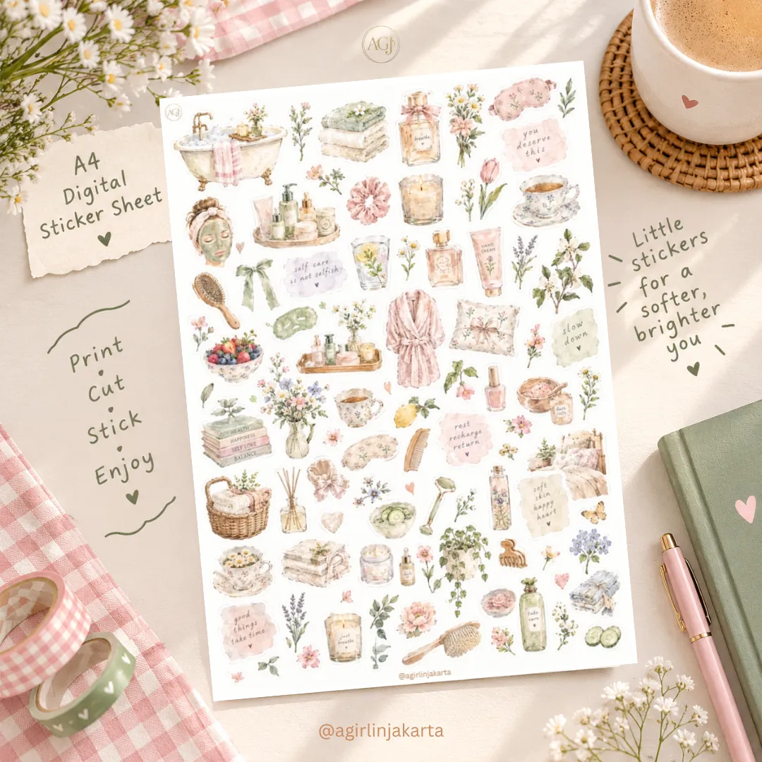 Self-Care Stickers Sheet