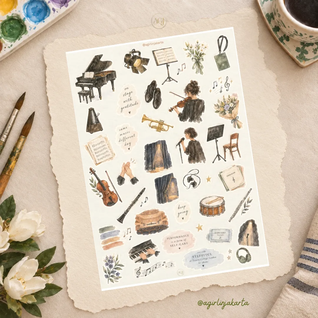 Music Performance Stickers Sheet