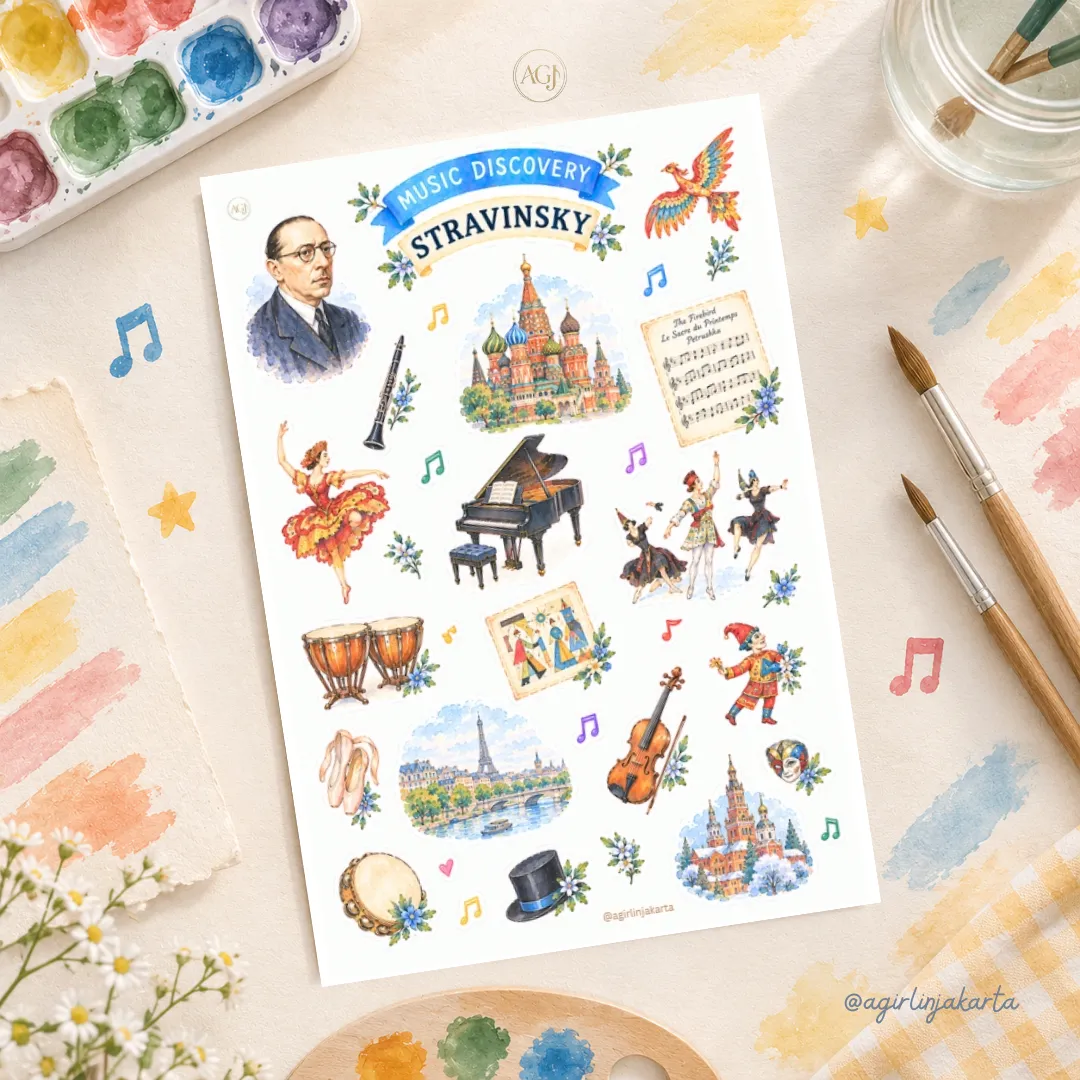 Stravinsky Stickers Sheet