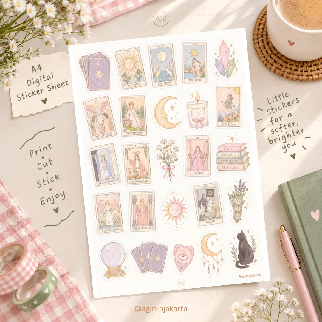 Tarot Stickers Sheet