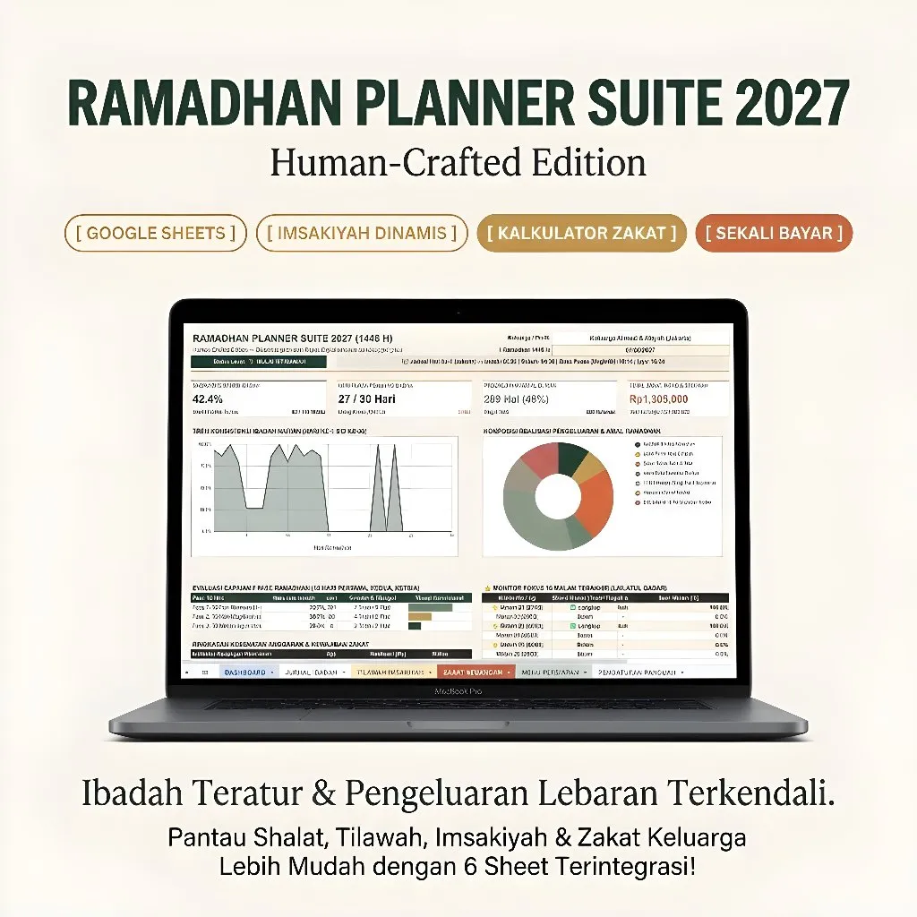 Ramadhan Planner Suite 2027 (1448 H) - Human-Crafted Edition by Bejaja Digital
