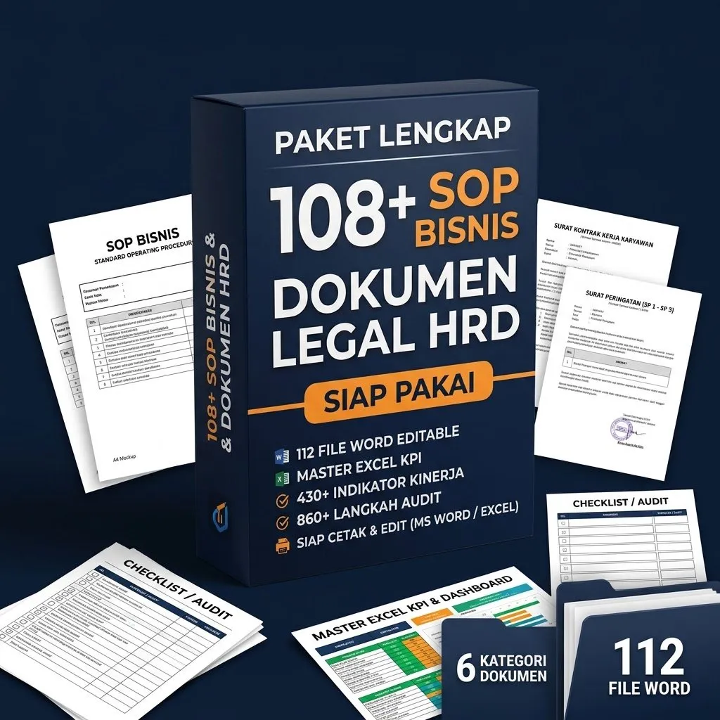PAKET LENGKAP 100+ SOP BISNIS & DOKUMEN LEGAL HRD SIAP PAKAI