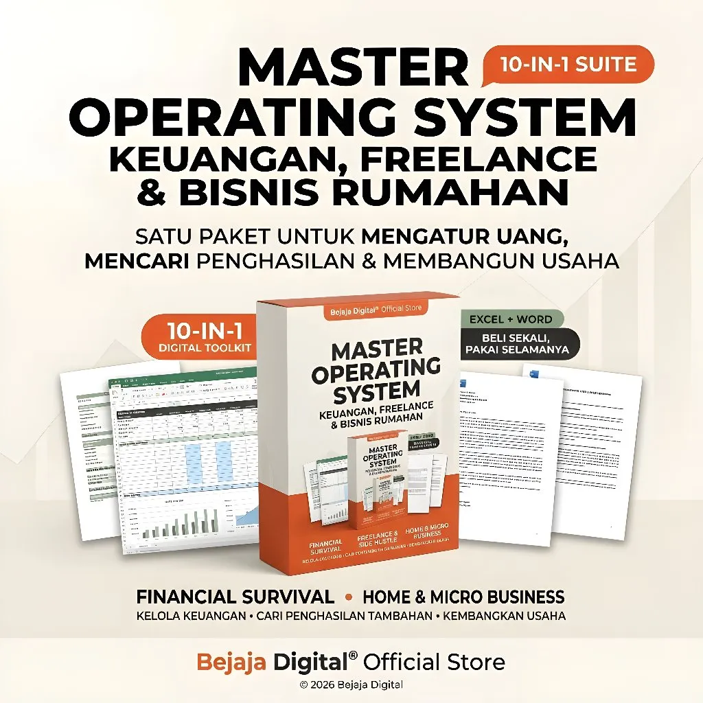 MASTER OPERATING SYSTEM KEUANGAN, FREELANCE & BISNIS RUMAHAN (10-IN-1 SUITE)