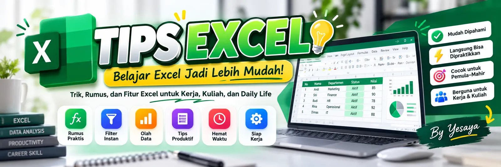 Jago Excel Instan! Ratusan Hack Pro Update Tiap Hari