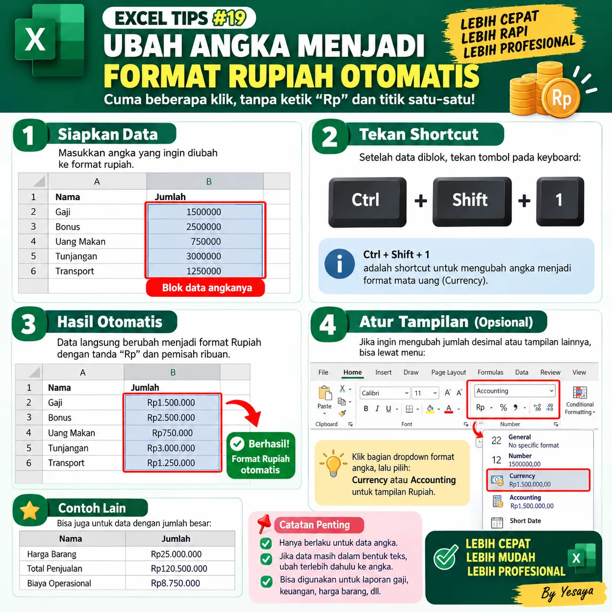 Ubah Angka Jadi Rupiah Otomatis Sekali Klik!
